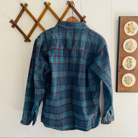 Vintage Single Stitch Plaid Flannel Button Down - Picture 7 of 7